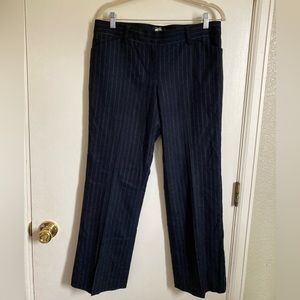 *J. Crew Stretch Black & White Pinstriped Wool Blend Size 8 Trousers #Gr
